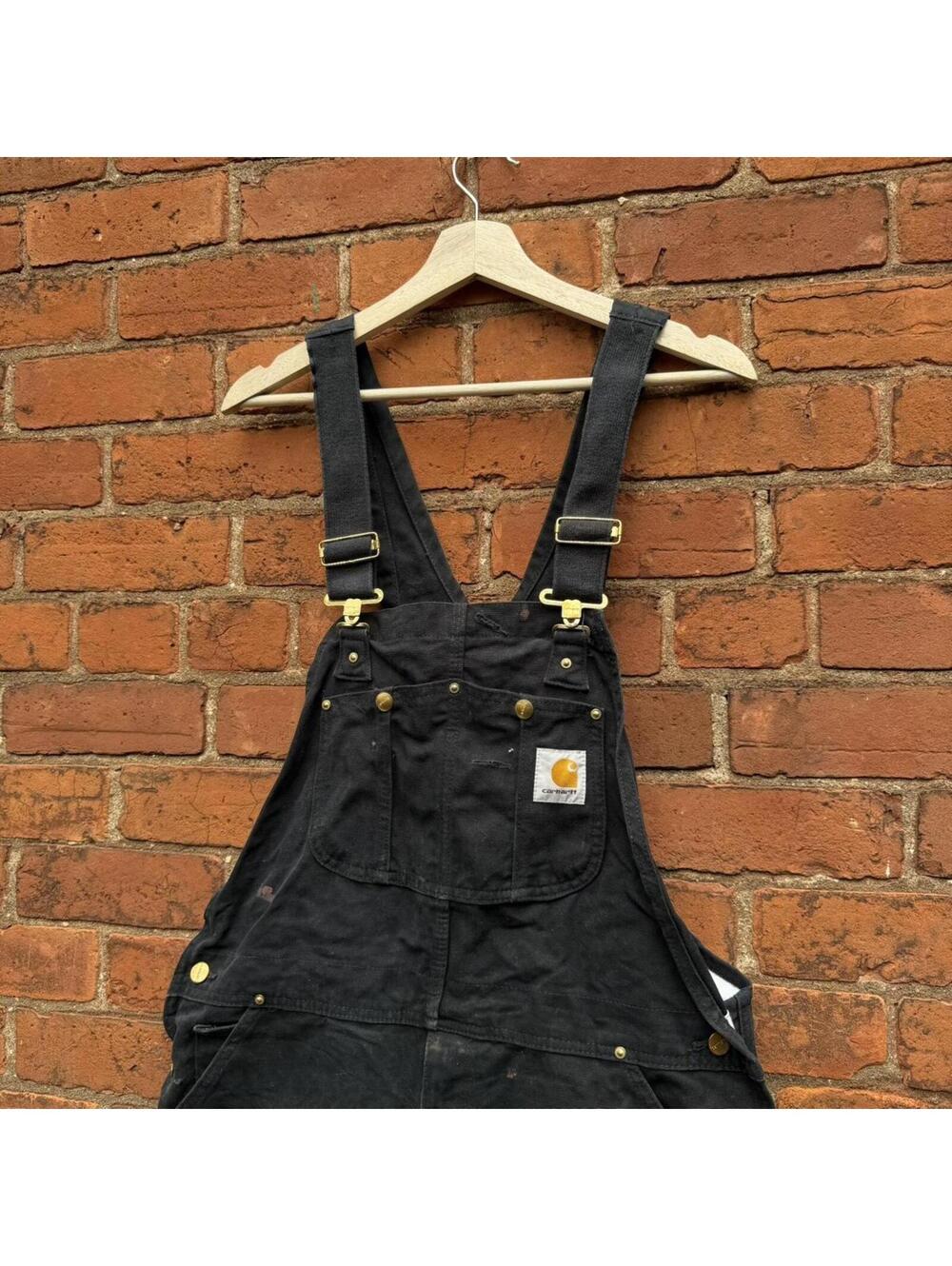 vintage carhartt double knee overalls 00s 36x34